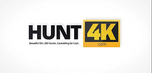  HUNT4K. Lucky hunter meets adorable chick with her poor dad and seduces her for sex